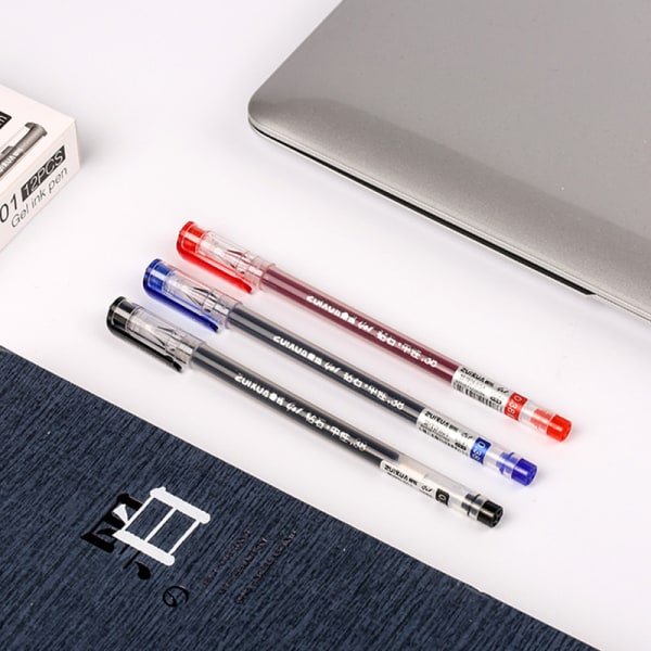 0,38 mm Bläck med stor kapacitet Diamond Tip Gel Pen Refill Exam Signi Black