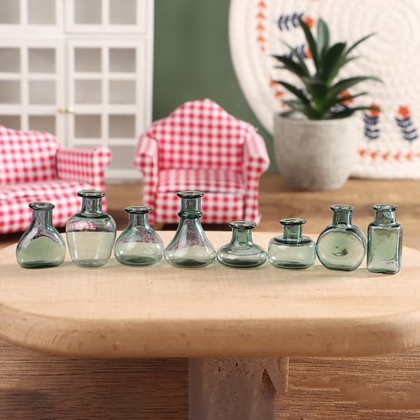 1st 1:12 Dockhus Miniatyrglasvas Blomsterarrangör Förvaring E