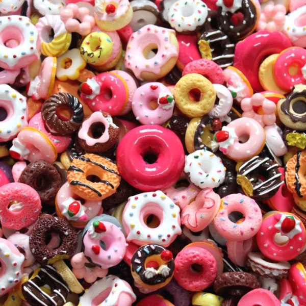 10st e Mini Candy Donut Bread Dollhouse Miniature Cake Home C P3
