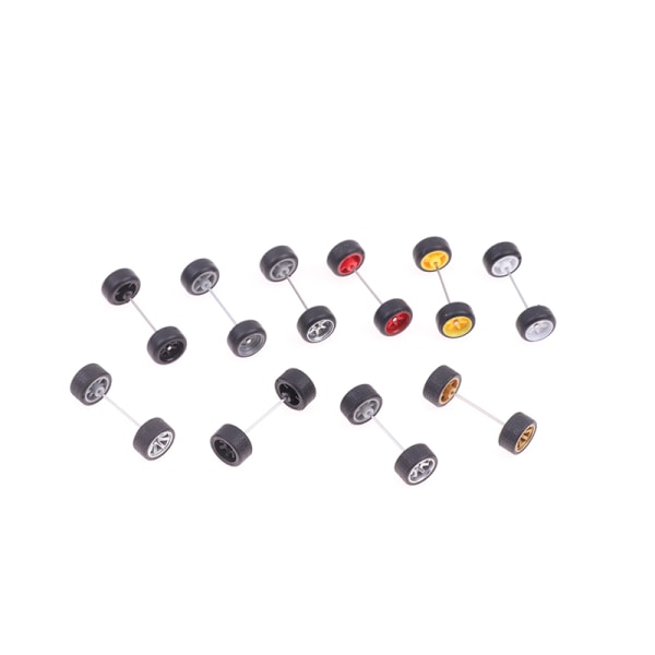 4st/ set 1:64 Skala hjul för Hotwheels Gummi däck modellbil 13(Black 31mm)