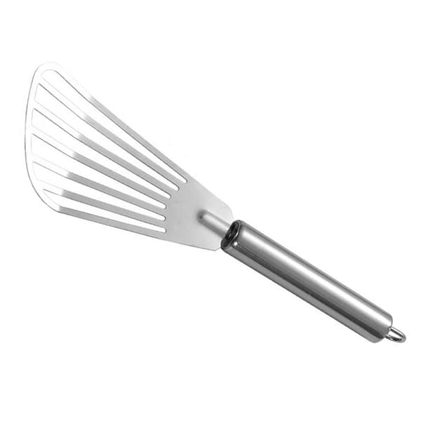 1 st rostfritt stål slitsad Fish Turner Spatel flexibelt kök