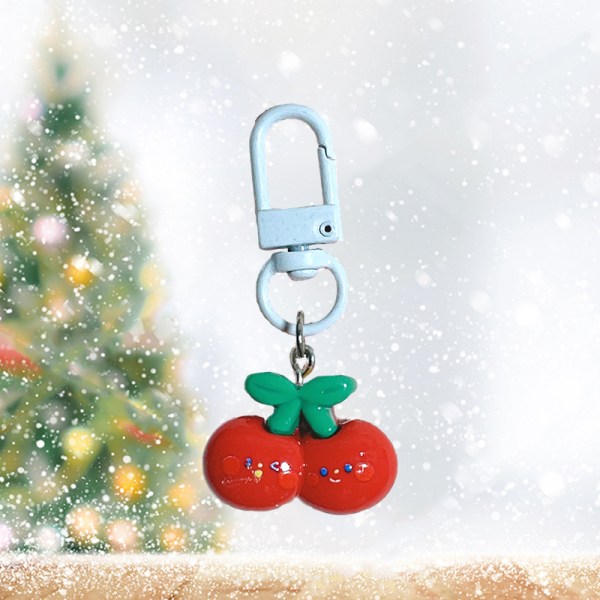 Christmas Key Chain Pepparkaksman Snowman Cherry Pendant Key D