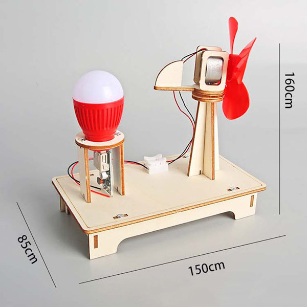 1Set DIY vetenskapligt experiment läromedel för vindkraftverk