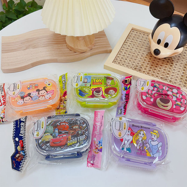 Lunchbox Barns tecknade Bento Box Mikrovågssnack Innehåll Green