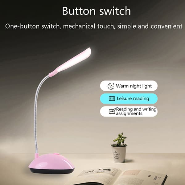 Bordslampa för sovrum LED Skrivbord Study Book Lights Sänglampa White