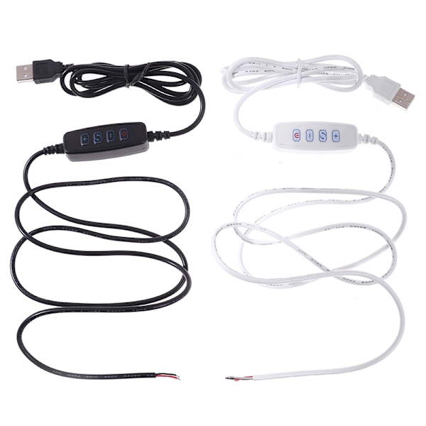 LED-dimmer USB -port Power med PÅ O White