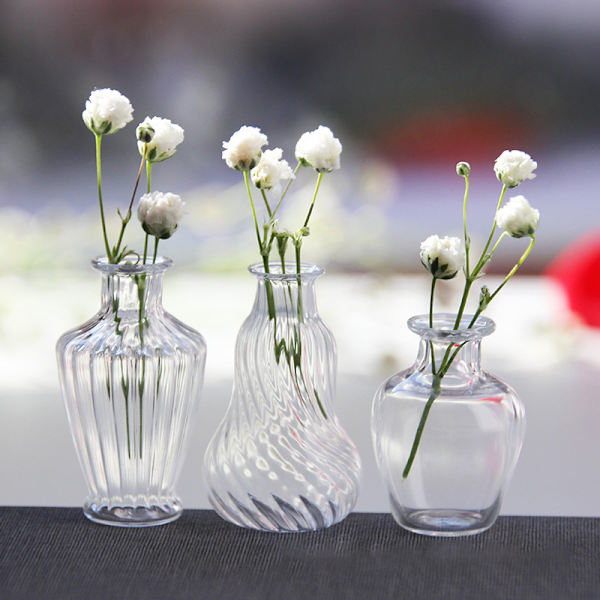 1st 1/6 eller 1/12 skala miniatyr dockhus glasvas för docka H A2