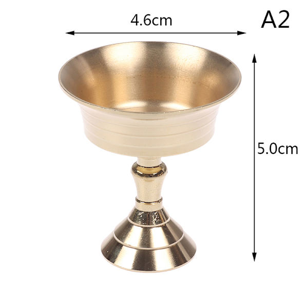 Multi-Size gyllene kopparlegering Ljusstake Ljusstake Candel A2