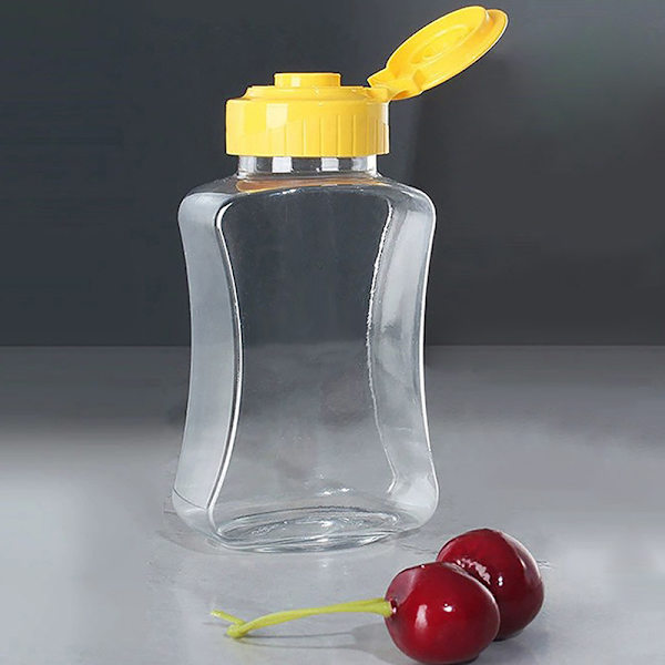 Honungsflaska i plast Dispensers för kryddor/ketchup Flip Cap Ref