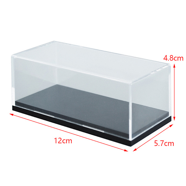 1 st Acrylic Display Case passar för 1:64 Mini Size Dammtät Clea