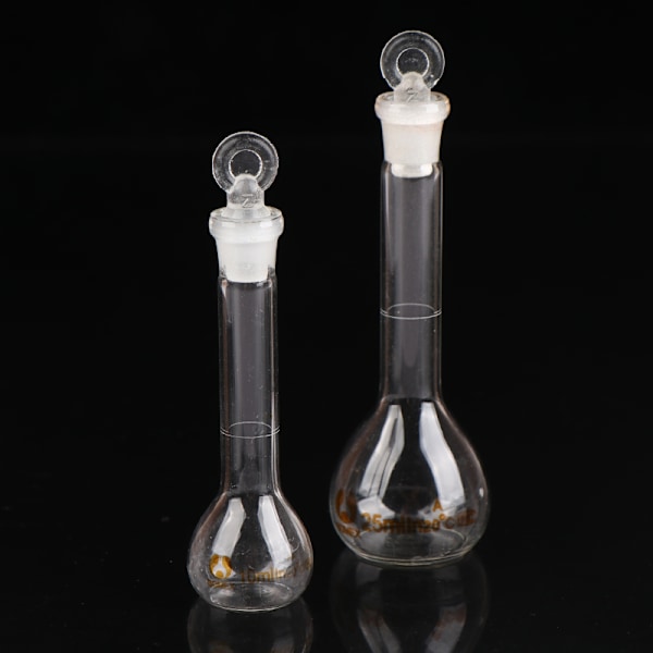 10/25 ml genomskinligt glas volymflaska glas med stopp 10ML