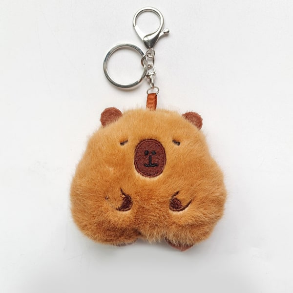 Squeak Capybara Nyckelring Marsvin Plyschleksakshängande Ryggsäck B
