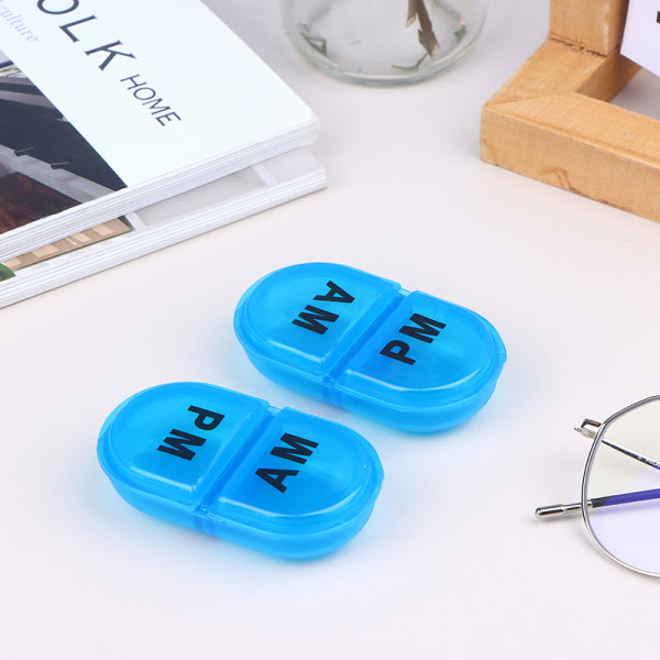 1st 2 Grids Daily Waterproof Pill Organizer Bärbar Pill Box P 1