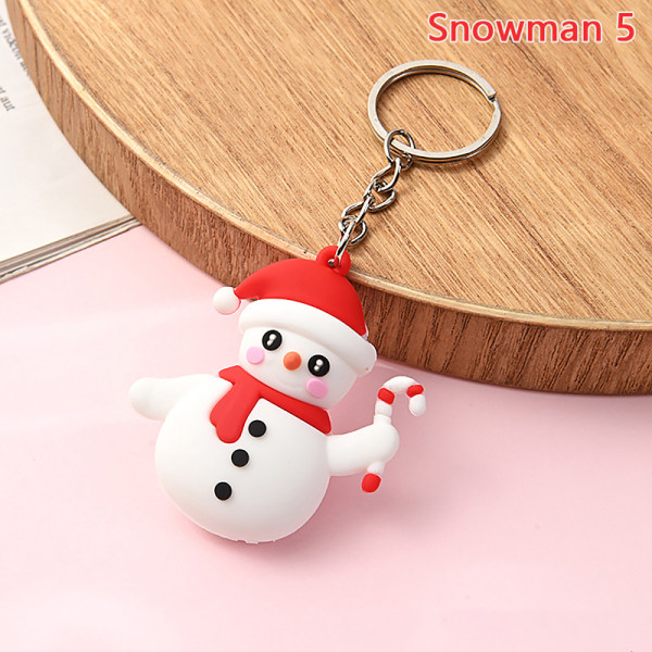 e Silikon jul nyckelring Jultomten snögubbe Älghängen Snowman 5