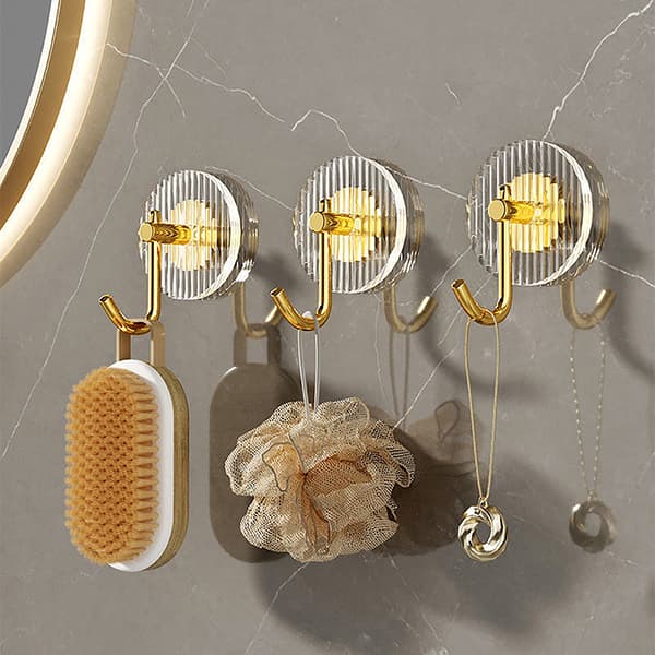 Akryl Transparent multifunktionsväggkrok Key Cloth Organizer Gold