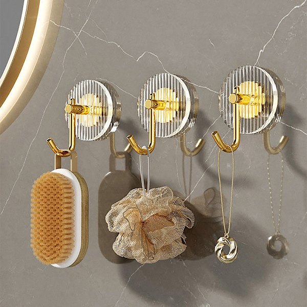 Akryl Transparent multifunktionsväggkrok Key Cloth Organizer Silver