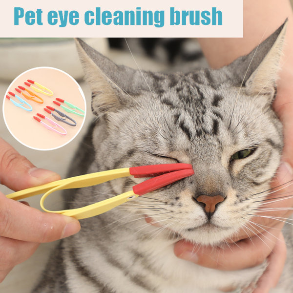 Husdjursvårdsverktyg Cat Eyes Comb Pet Tear Stain Remover Cleanin Orange