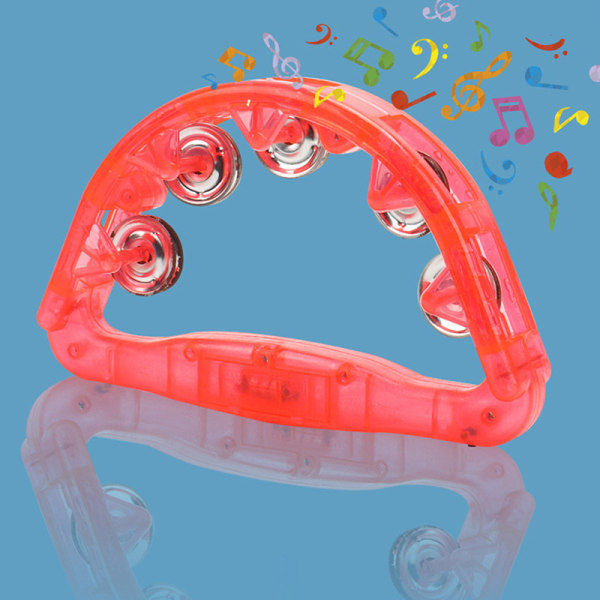 LED Light Up Sensory Toy Blinkande Tambourine Shaking Party Musi