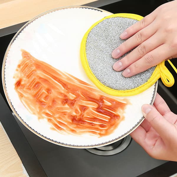5 st dubbelsidig disksvamp Disktvättborste Hushåll 5pcs