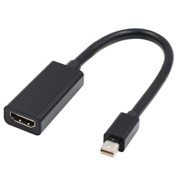 Mini DP Display Port Thunderbolt till HDMI Adapterkabel för bok Black
