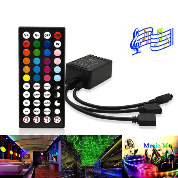 DC12V 44 Keys Music IR Controller Fjärrkontroll För RGB LED Strip musik