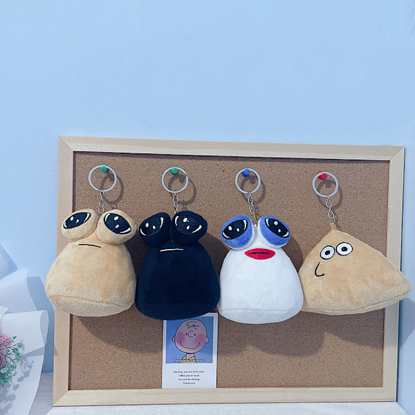 My Pet Alien Pou Plushies Nyckelringar Tecknad Anime Figurer Perip C