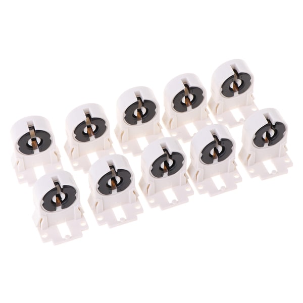 T8/G13 Lysrörshållare Värmebeständig lamphållare Light 10PCS
