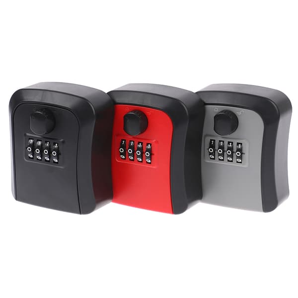Väggmonterad nyckel Secret Box Organizer 4 kombinationsnyckel Black