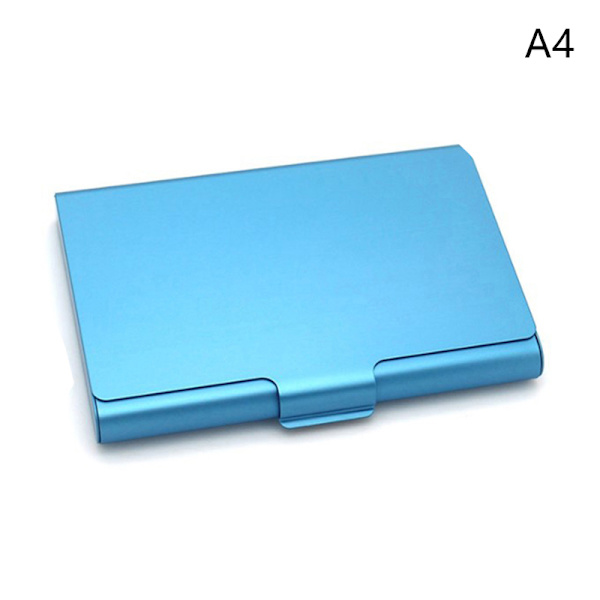 Kreativt case Aluminiumlegering Korthållare Metall Bo Blue
