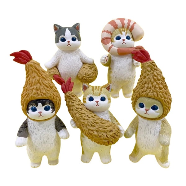 1/5 st Kawaii Cats Figurer Gashapon Cosplay Action Figurer Temp 1Pc random style