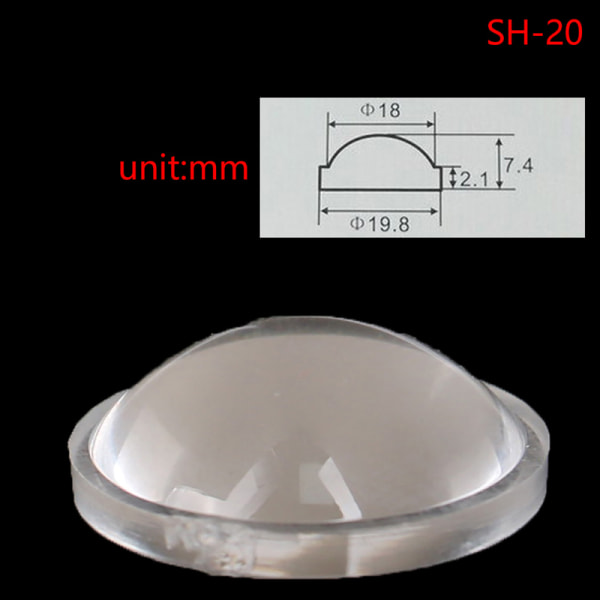 1st PMMA Plano konvex akryl Transparent kondensatorlins för Zo SH-20