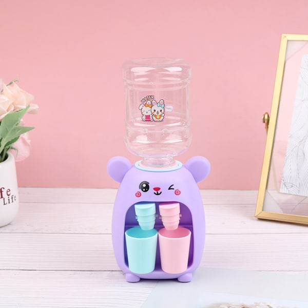 Mini vattenautomat för barn Leksak Vatten Juice Drinking Foun Purple