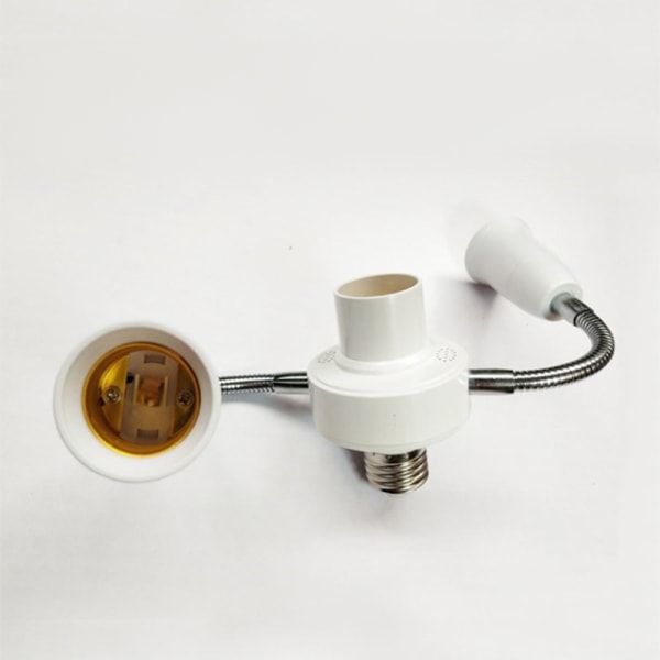 Justerbar White E27 Base Light Socket Splitter LED-lampor Holde A