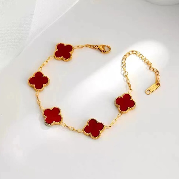 1 Set enkel ljus lyx fyrklöver hänge halsband Brac A1