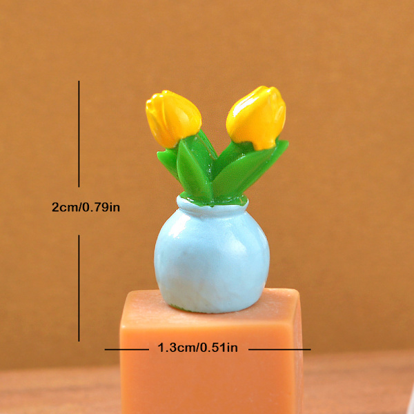 3 st 1:12 Dockhus Miniatyrtulpankruka blomkruka Bonsai G 3Pcs