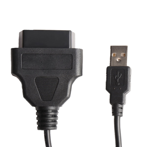 Ny 16Pin OBD till USB port Laddare Adapter Kabelkontakt Diagn Black