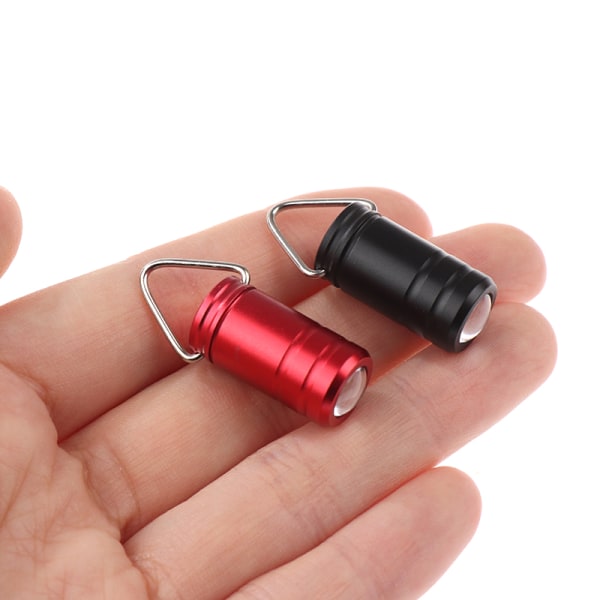 Fickknapp Batteri LED Ficklampa Protable Nyckelring Torch Ou Red
