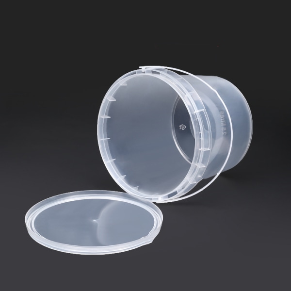 150ML-1500ML plasthinkar + lock - Tom vit med handtag - 1000ML
