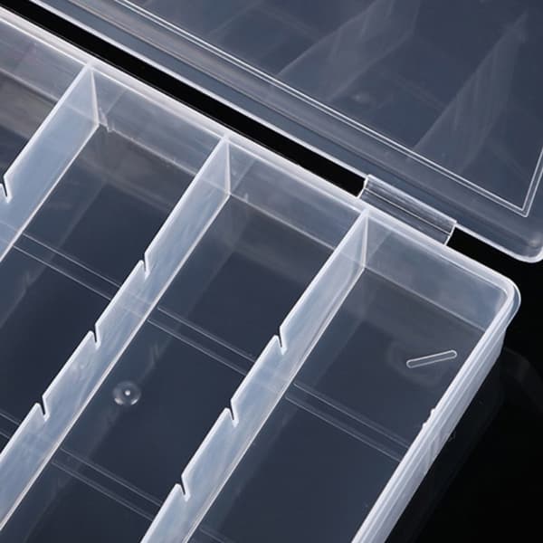 Transparent fruktgaffel förvaringslåda Plast case Adjusta