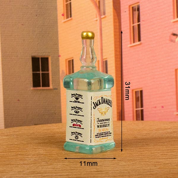 5 Styck Dollhouse Mini Simulering Vinflaska Tillbehör DIY Home 5pcs