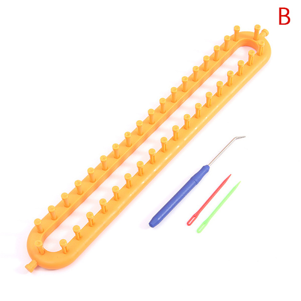 1 set rektangel rund stickning vävstol Vävning halsduk Tröja mössa S J-19cm