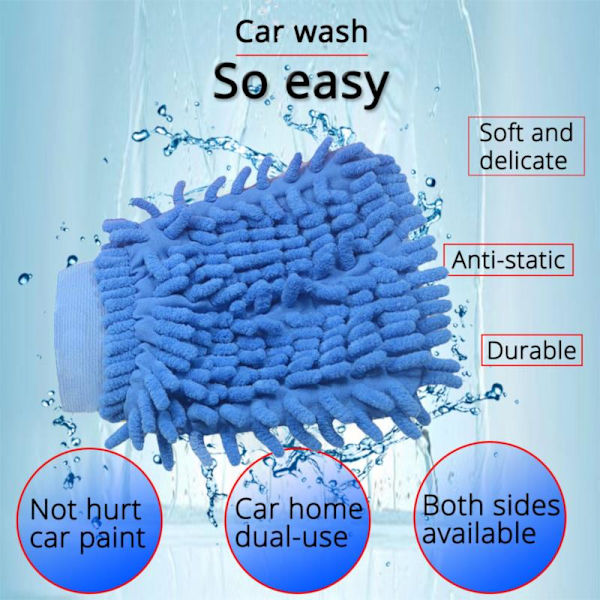 Lack Cleaner Microfiber Chenille Biltvätt Rengöringshandske