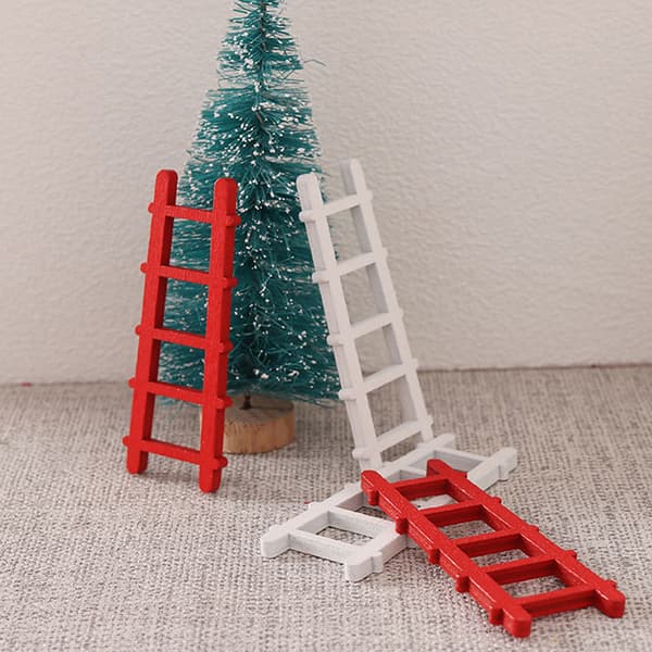 1:12 Dockhus Miniatyrmöbler Trästegetrappa Hem De White