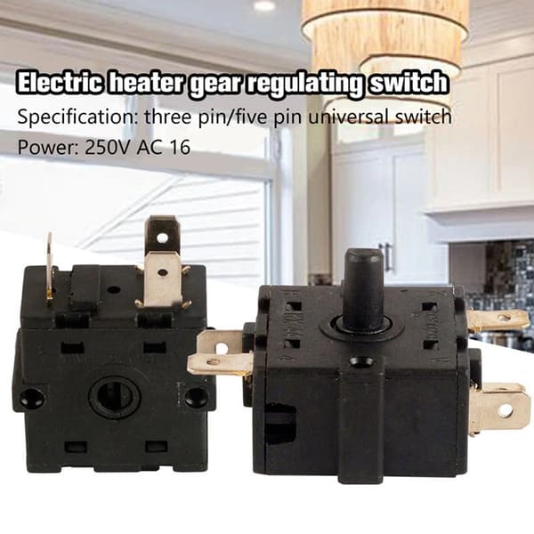 3/5-stift 2/4-läges vridomkopplarväljare AC 250V 16A elektr. C