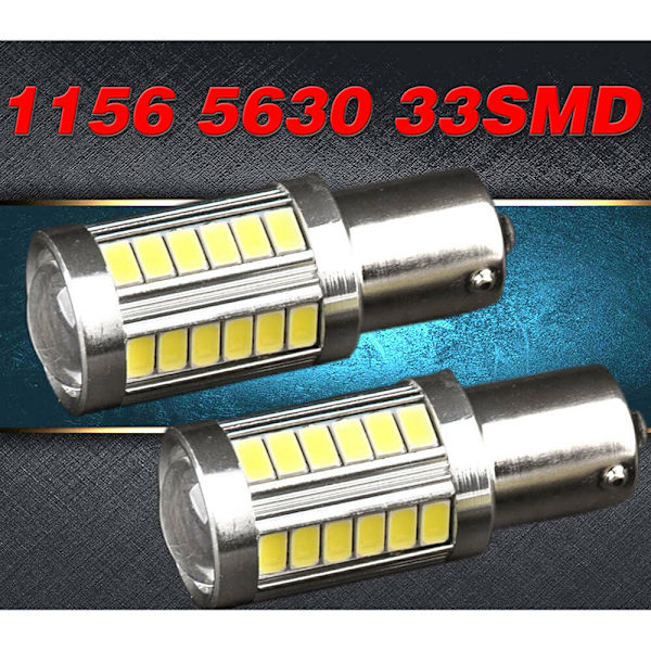 1156 LED Bright Auto Car Bakbroms Blinkersljus Back L white