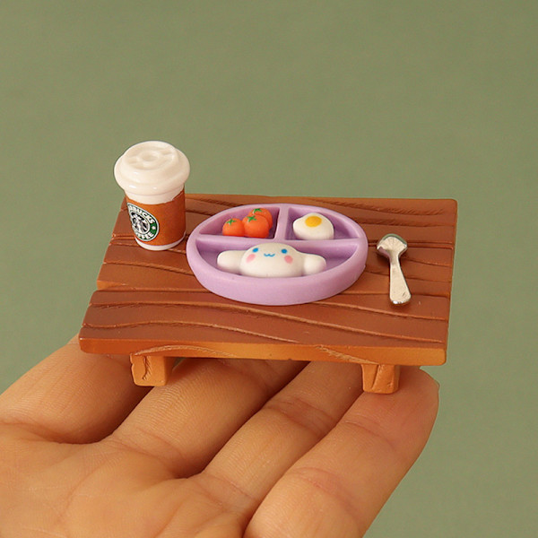 1Set Dockhus Western Style För 1/12 Dollhouse Mini Dining Ro Purple