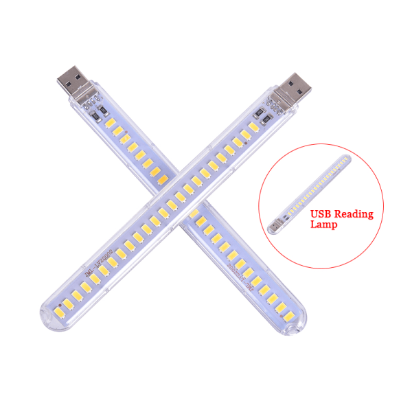 5V 12W USB LED Nattljus 24 LEDs USB Reading Bordslampa Bok warm white