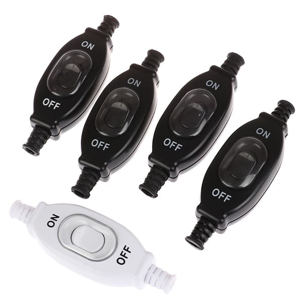 3A 250V vattentät in line switch sladd switch rund tråd Silver D 2*0.75