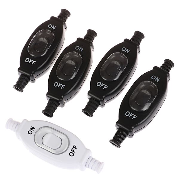 3A 250V vattentät in line switch sladd switch rund tråd Silver E 6mm