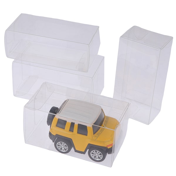 1Set 1:64 Bilmodell Display Box Transparent case PVC 5Pcs-4.1*4.3*8.2cm